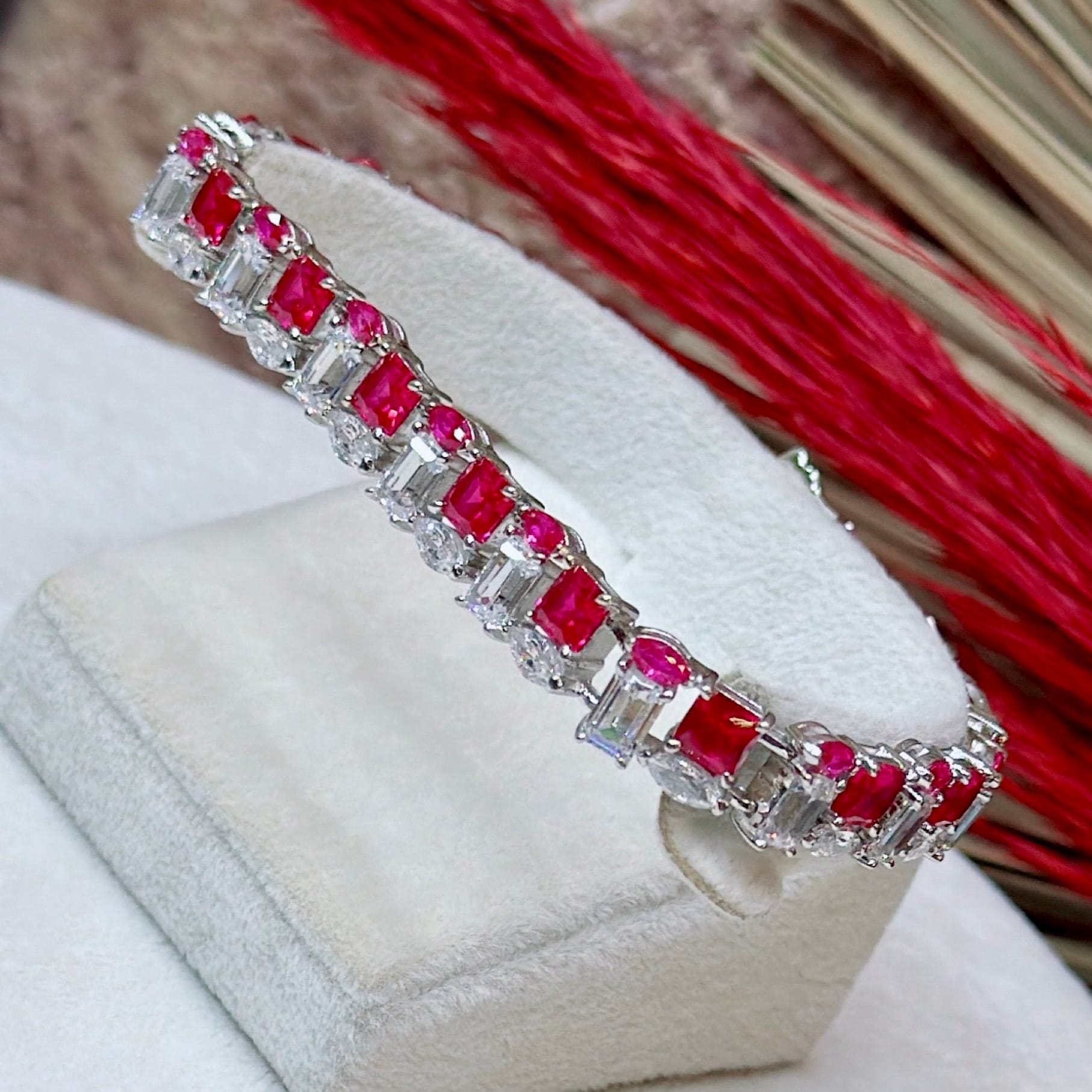 img_4043-4 Yakut Model Zirkon Taşlı Gümüş Bileklik | 925 Ayar